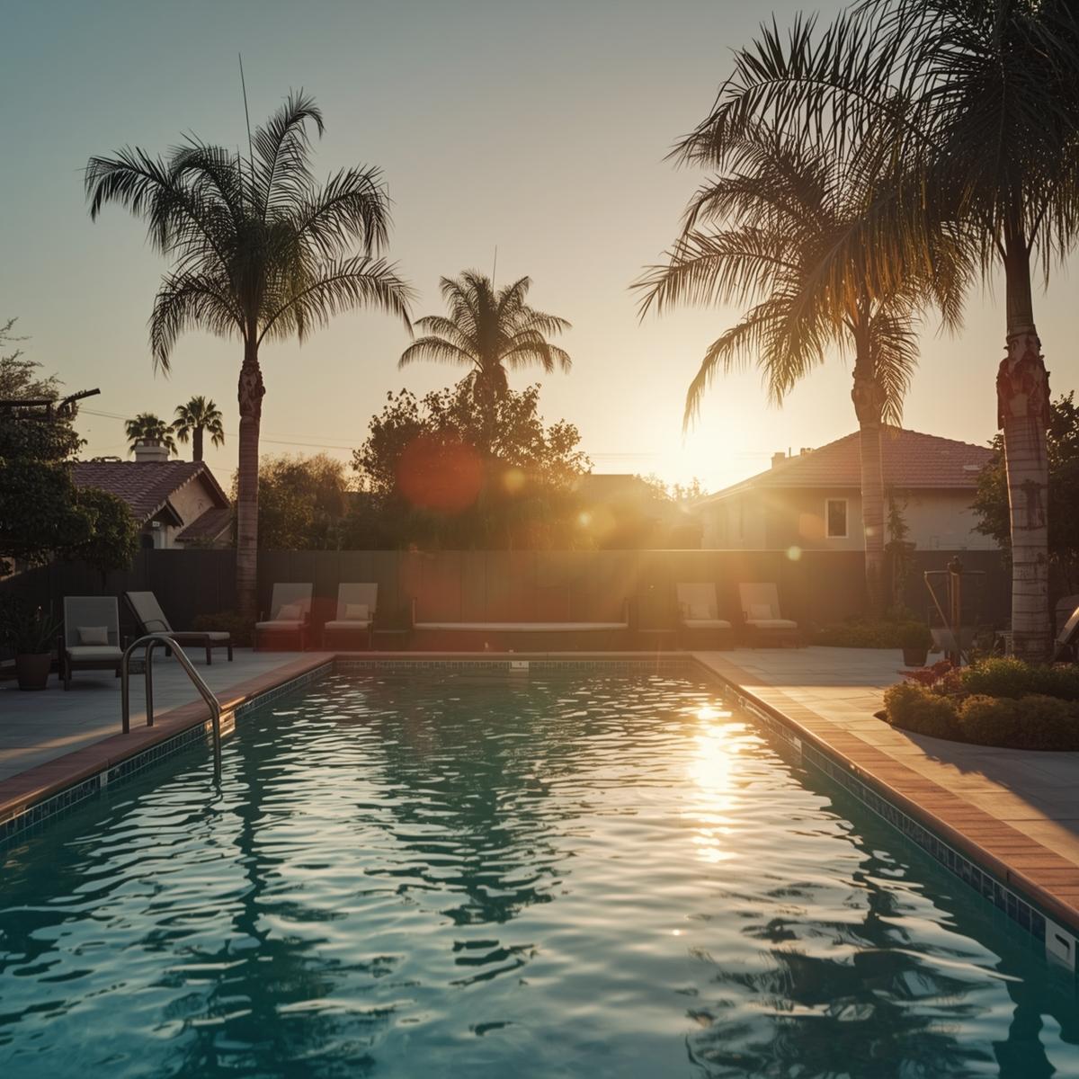 Peaceful Menifee backyard pool representing stress free maintenance.