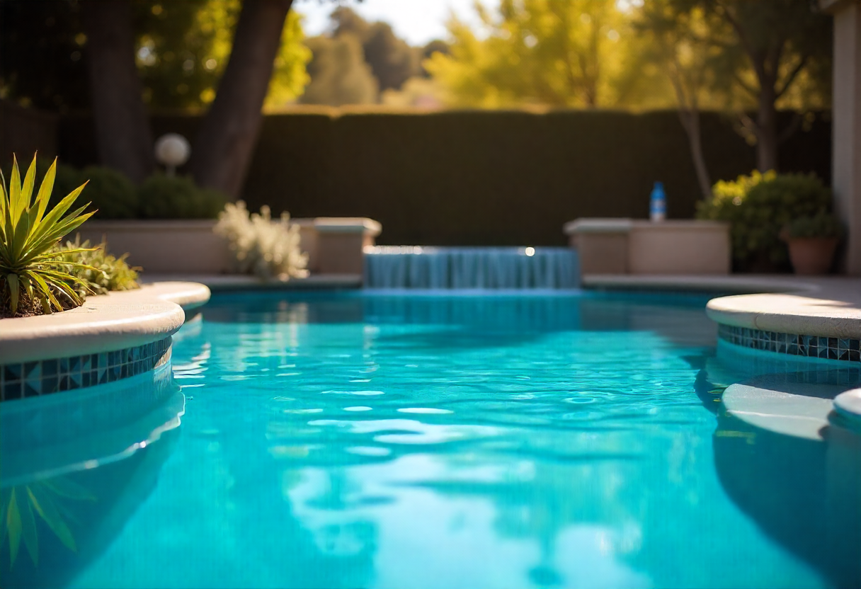 swimming pool after a pool maintenance service